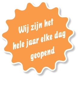 Wij zijn het  hele jaar elke dag geopend